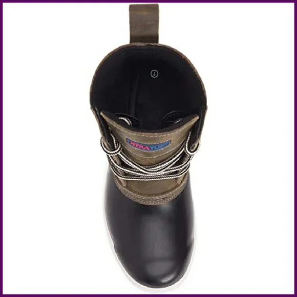 Waterproof Leather Lace-Up Boots Slip-Resistant Arch Support Mid-Calf
